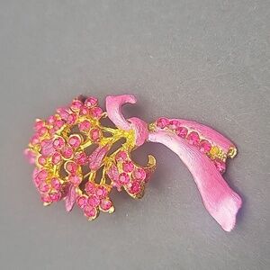 Vintage Women's Pink Floral Bouquet Brooch